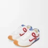 Ballet Runner 2.0 i nylon och kalvskinn Vit/Röd/Blå Ballet Runner 2.0 i nylon och kalvskinn Vit/Röd/Blå