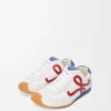 Ballet Runner 2.0 i nylon och kalvskinn Vit/Röd/Blå Ballet Runner 2.0 i nylon och kalvskinn Vit/Röd/Blå