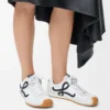 Ballet Runner 2.0 i nylon och kalvskinn Vit/Svart Ballet Runner 2.0 i nylon och kalvskinn Vit/Svart