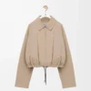 Ballongjacka i bomull Beige
