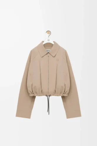 Ballongjacka i bomull Beige