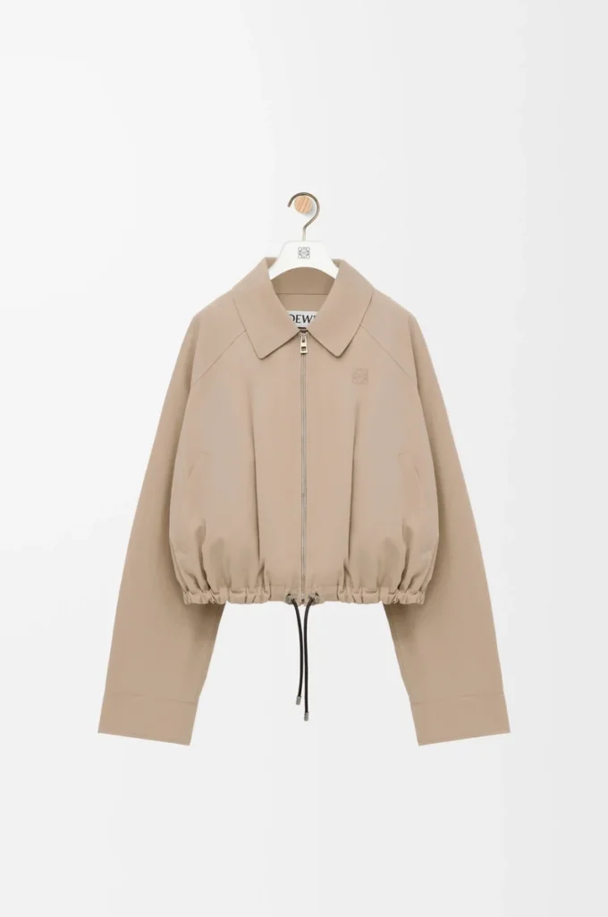 Ballongjacka i bomull Beige