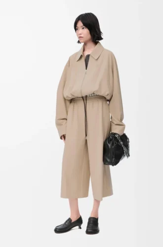 Ballongjacka i bomull Beige