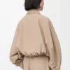 Ballongjacka i bomull Beige