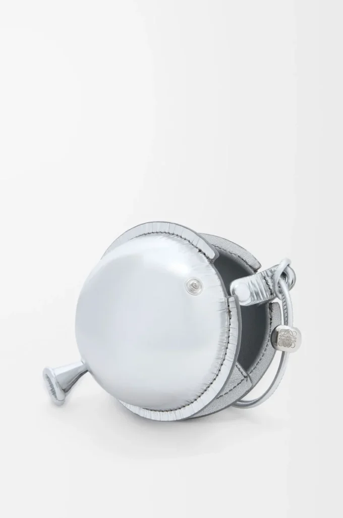 Ballongpåse i nappa kalvskinn Silver