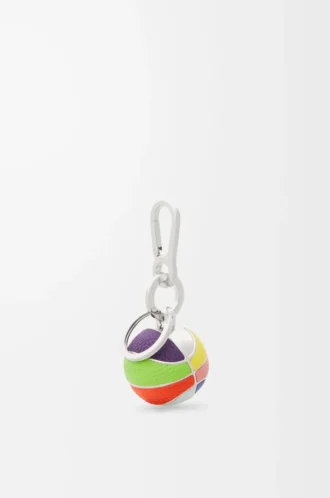 Basketbollcharm i kalvskinn och metall Flerfärgad