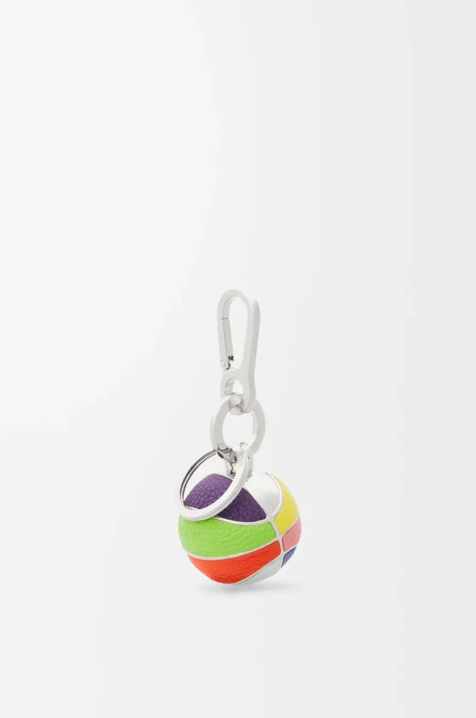 Basketbollcharm i kalvskinn och metall Flerfärgad