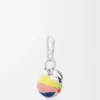 Basketbollcharm i kalvskinn och metall Flerfärgad