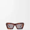 Beveled Cateye solglasögon Havana
