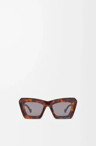Beveled Cateye solglasögon Havana