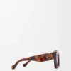 Beveled Cateye solglasögon Havana