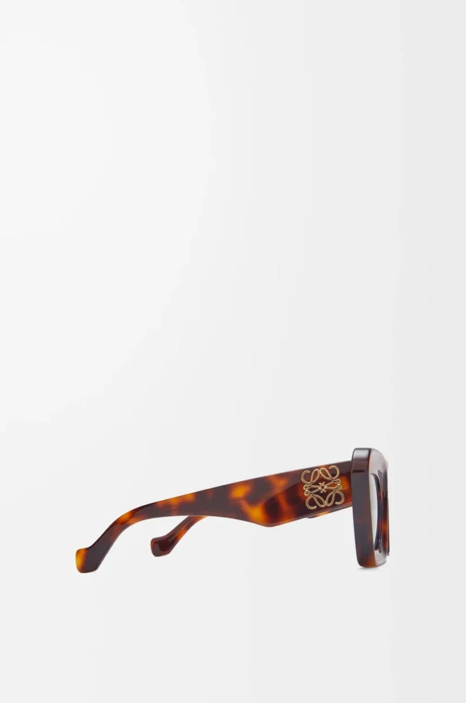 Beveled Cateye solglasögon Havana