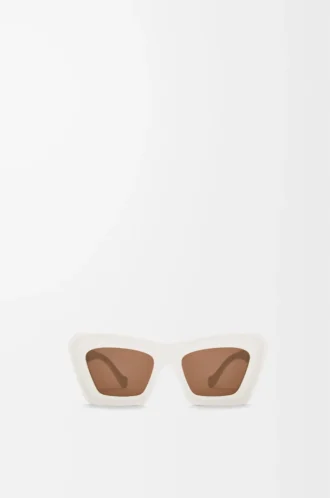 Beveled Cateye solglasögon Vit/Elfenben