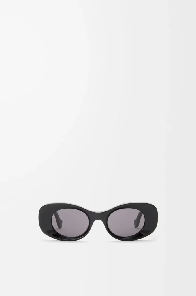 Beveled Oval Maxi Anagram solglasögon Svart Beveled Oval Maxi Anagram solglasögon Svart