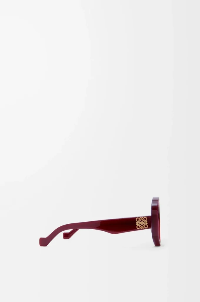 Beveled Pentagon solglasögon Milky Burgundy Beveled Pentagon solglasögon Milky Burgundy