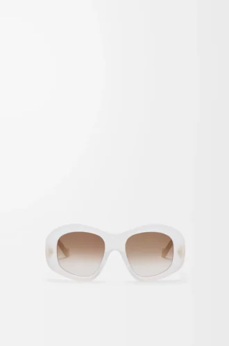 Beveled Pentagon solglasögon Milky Ivory