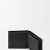 Bifold myntplånbok i texturerat klassiskt kalvskinn Black Bifold myntplånbok i texturerat klassiskt kalvskinn Black