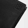 Bifold plånbok i mjukt kornat kalvskinn Svart