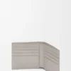 Bifold plånbok i satin kalvskinn Shell Grey