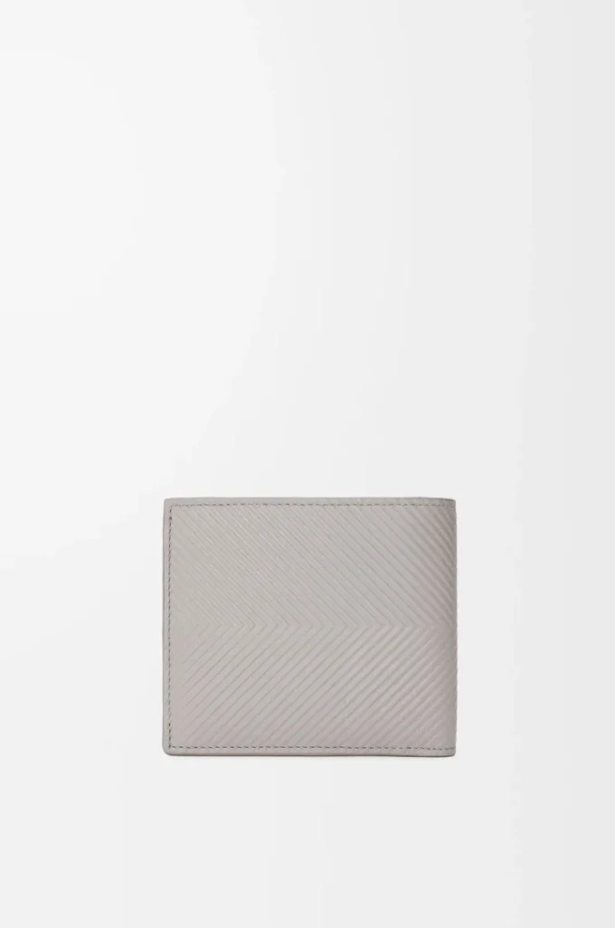 Bifold plånbok i texturerat klassiskt kalvskinn Shell Grey Bifold plånbok i texturerat klassiskt kalvskinn Shell Grey