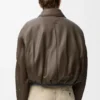 Bikerjacka i nappa-lammskinn Khaki Green Bikerjacka i nappa-lammskinn Khaki Green