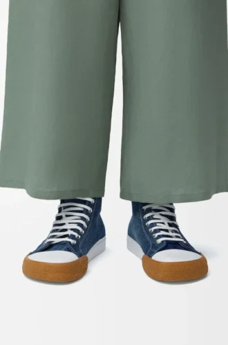 Bloc högtoppade sneakers i denim Tvättad denim
