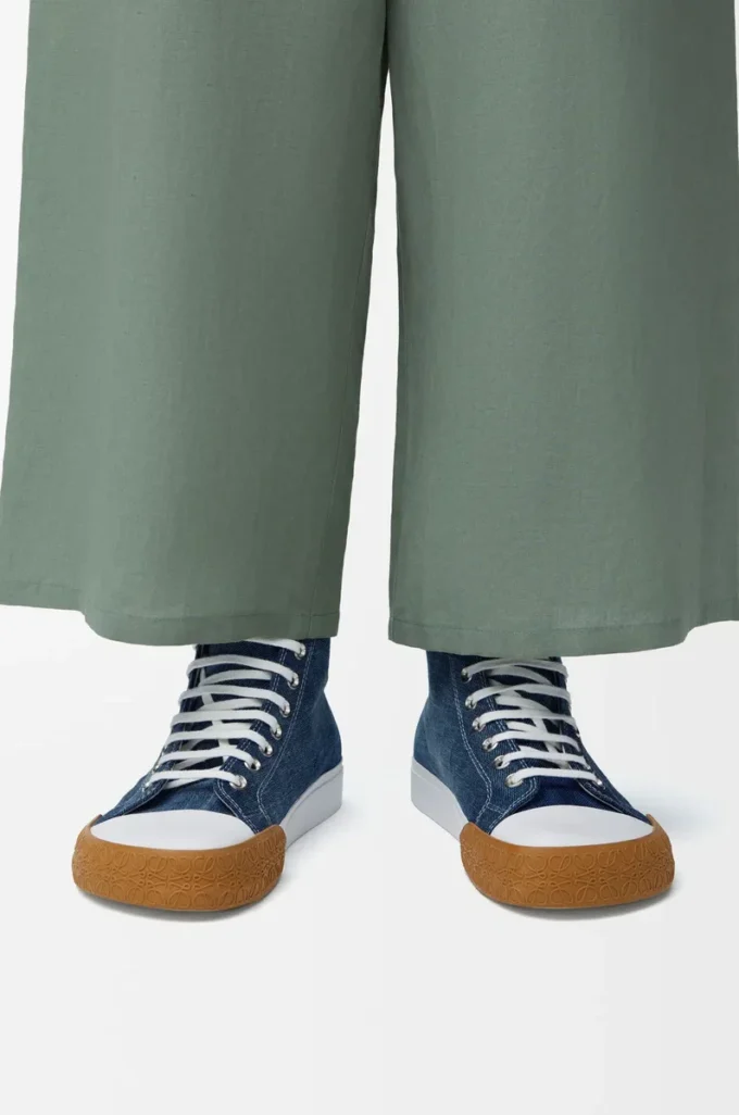 Bloc högtoppade sneakers i denim Tvättad denim Bloc högtoppade sneakers i denim Tvättad denim
