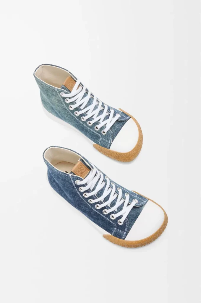 Bloc högtoppade sneakers i denim Tvättad denim Bloc högtoppade sneakers i denim Tvättad denim