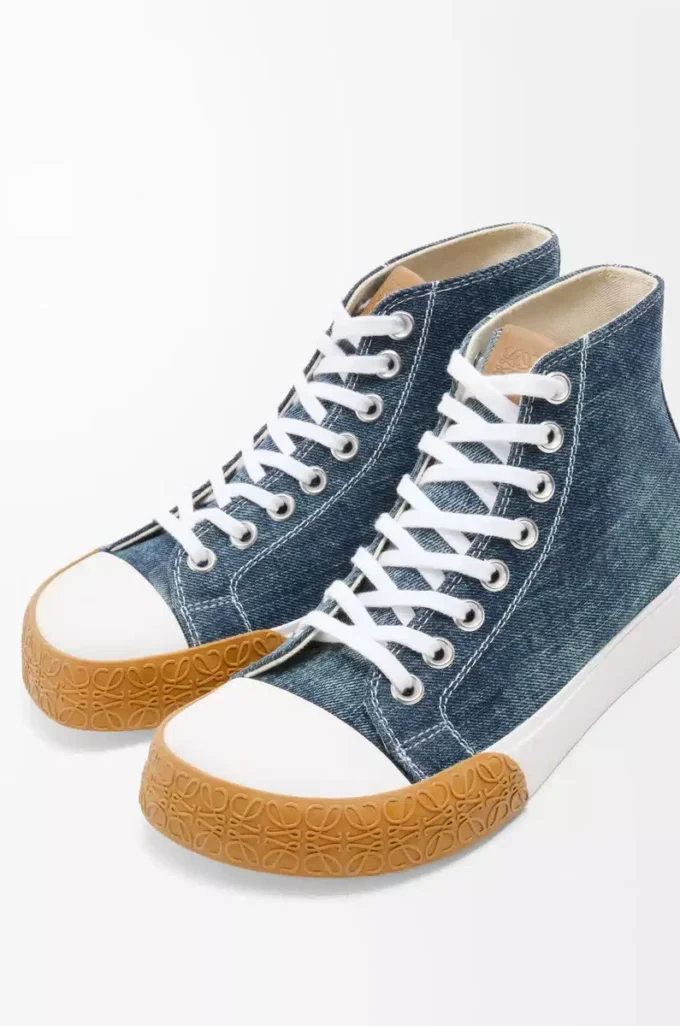 Bloc högtoppade sneakers i denim Tvättad denim Bloc högtoppade sneakers i denim Tvättad denim