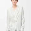 Blus i silke Vit Blus i silke Vit