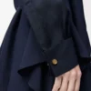 Blus med bälte i siden Marinblå