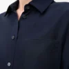 Blus med bälte i siden Marinblå
