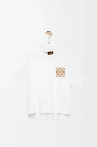 Boxig T-shirt i bomull Vit