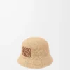 Bucket hat i raffia och kalvskinn Natur Bucket hat i raffia och kalvskinn Natur