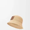 Bucket hat i raffia och kalvskinn Natur Bucket hat i raffia och kalvskinn Natur
