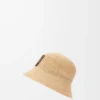 Bucket hat i raffia och kalvskinn Natur Bucket hat i raffia och kalvskinn Natur