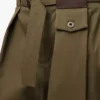 Byxor i bomull och silke Khaki Green Byxor i bomull och silke Khaki Green