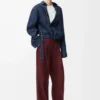 Byxor i ull Burgundy Byxor i ull Burgundy