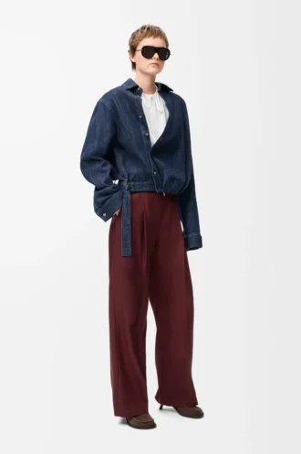 Byxor i ull Burgundy Byxor i ull Burgundy