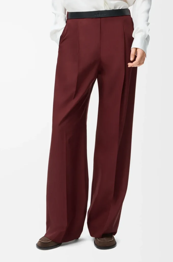 Byxor i ull Burgundy Byxor i ull Burgundy