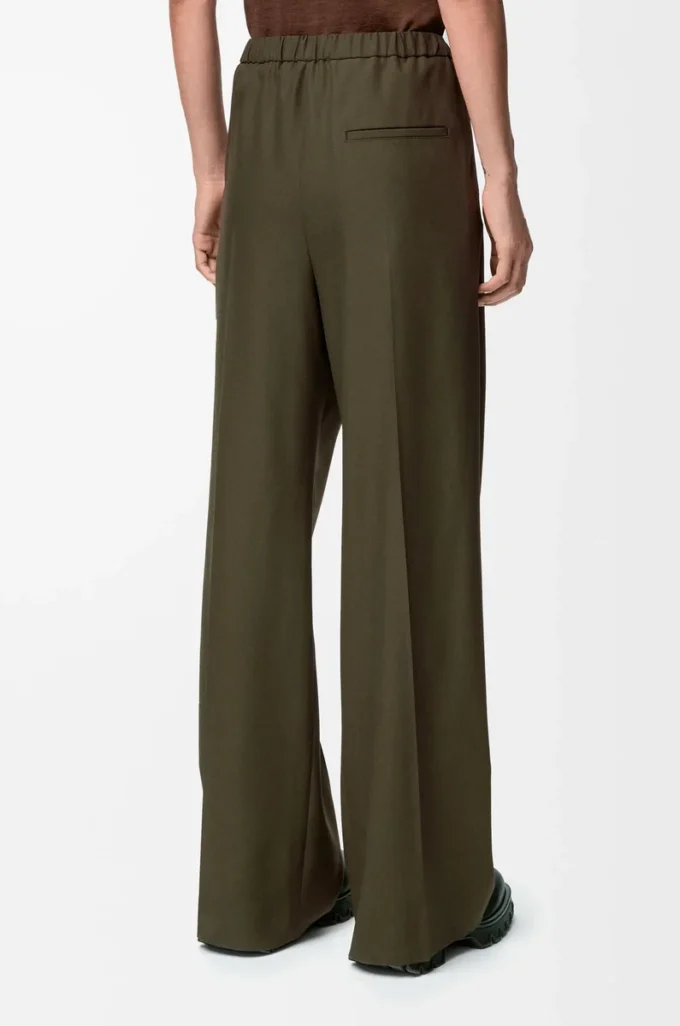 Byxor i ull, khakigrön Byxor i ull, khakigrön