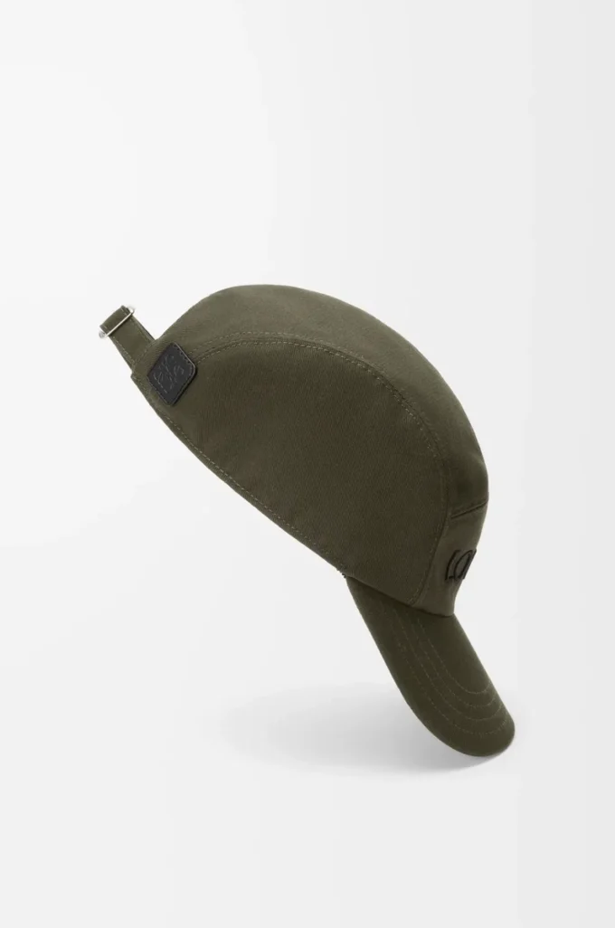 Camp-keps i bomull, mörk khaki Camp-keps i bomull, mörk khaki