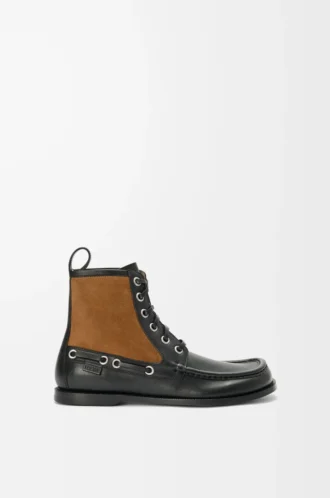 Campo loafer-känga i kalvskinn och mocka Kalvskinn Svart/Choklad