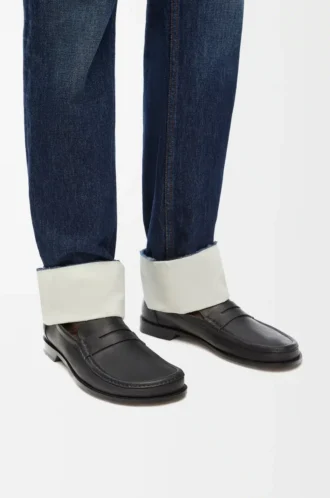 Campo loafers i kalvskinn, svarta