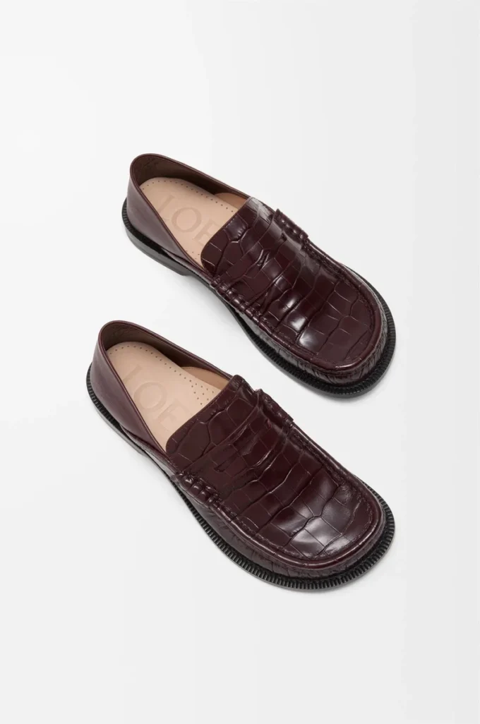 Campo loafers i kalvskinn, vinröd Campo loafers i kalvskinn, vinröd