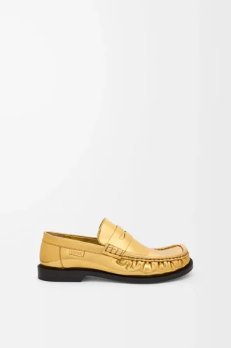 Campo loafers i metalliskt kalvskinn Guld