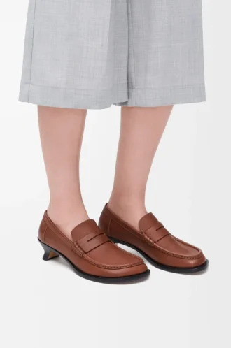 Campo loafers i mjukt kalvskinn Rost