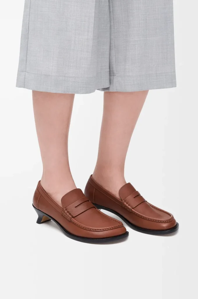 Campo loafers i mjukt kalvskinn Rost