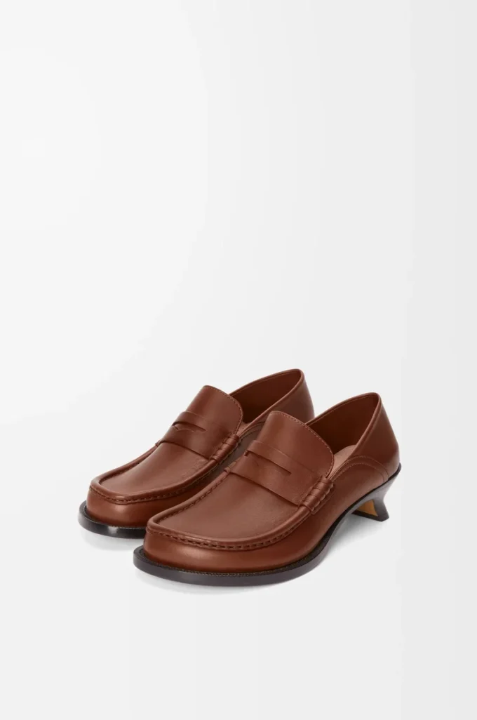 Campo loafers i mjukt kalvskinn Rost