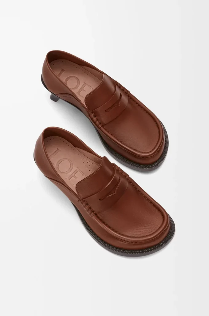 Campo loafers i mjukt kalvskinn Rost